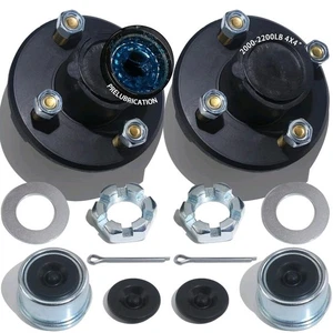 2 Sets Trailer Hub Kit 4 Bolt 4, Trailer Axle Kit for 2000 lb 4 Lug Trailer H... - Bild 1 von 1