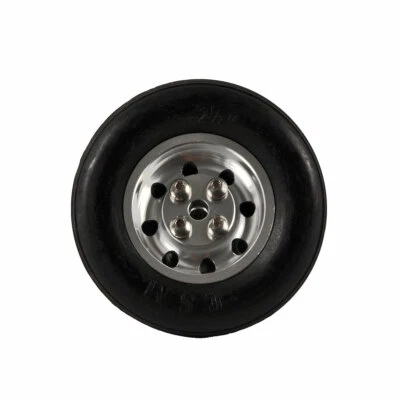 1 Pair 2.5inch Solid Rubber Wheels Tires with Tire Alu Hub For RC Airplane H20mm - Image 1 of 4