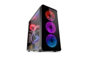 NOX HUMMER TGX RGB Box -NXHUMMERTGX- RGB Rainbow ATX-Micro ATX-ITX Box 4 140m... - Photo 1/9