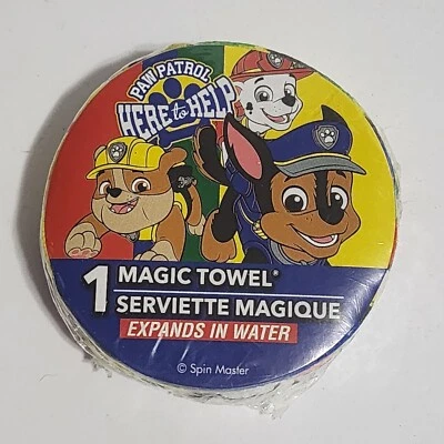 Toalla mágica Paw Patrol Here to Help Chase Marshall Rubble 11,5"x11,5" 2018 Foto 1 de 2