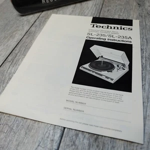 Tocadiscos Technics SL-235 - Instrucciones de funcionamiento - Manual original - Imagen 1 de 8