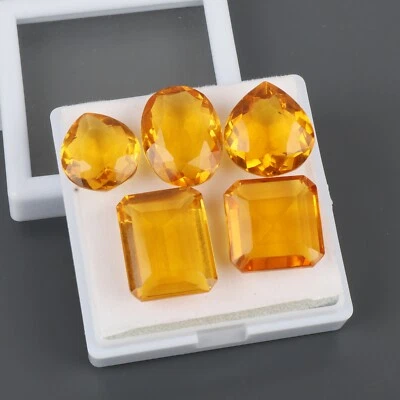70 Ct. Mix Cut Light Yellow Citrine Lose Gemstones 1 Pcs for Jewelry Making - Image 1 of 4