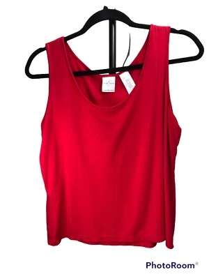 Camiseta sin mangas Liz Claiborne M.  Color rojo intenso profundo. Foto 1 de 3