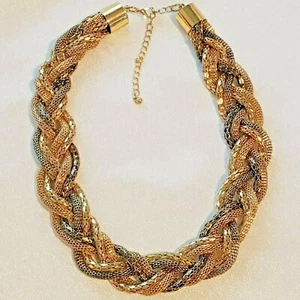 Collar trenzado vintage multihilo con extensor 16"-20" con extensor - Imagen 1 de 7