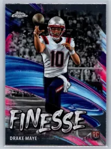 2024 Topps Chrome - Finesse - Drake Maye #F-2 (RC) - Picture 1 of 2