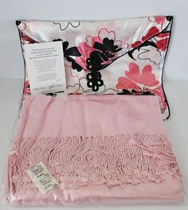 Mary Kay Rosa Schal Pashmina Halstuch Decke Tuch mit seidigem Aufbewahrungskoffer. Neu!  - Bild 1 von 9