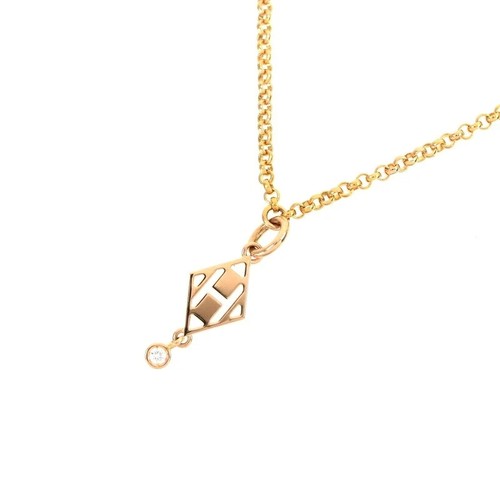 HERMÈS Collana HERMES originale diamante Gambade oro rosa 18 carati 750