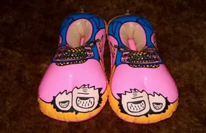 1 Pr GIANT 20" Vintage PINK Inflatable CIRCUS CLOWN SHOES Sneakers Tennis Shoe - Picture 1 of 5