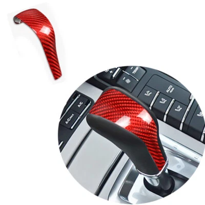 Real Carbon Fiber Gear Shift Knob Cover Trim Fit for Porsche Cayenne 958 2011-17 - Image 1 of 4