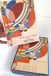 Frank Lloyd Wright Block Puzzle 12 Blocks 6 Sides Rug Designs Frozen Spheres - Picture 1 of 8