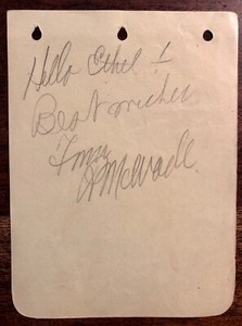 ROBERT McWADE AUTOGRAPHED SIGNED 1930s ALBUM PAGE CUT SIGNATURE GERTRUDE MICHAEL