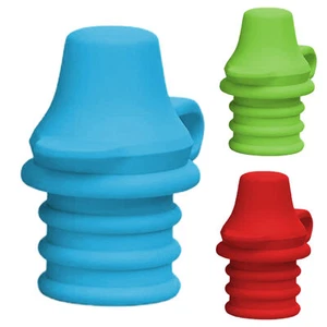 No Spill Silicone Bottle Top Spout Silicone Kid Reusable Bottle Top Spout 3pcs - Picture 1 of 16