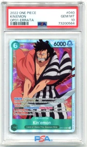 2022 One Piece Romance Dawn #OP01-040 Kin'emon Errata PSA 10 Gem Mint Pop 4 - Picture 1 of 4
