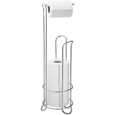 Organizador de reserva de rollo de papel higiénico de metal iDesign Classico para baño, Foto 1 de 4