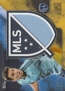2015 Topps Apex MLS Crest Relics Gold #CJRMB Matt Besler Jersey /50