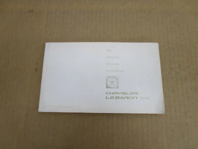 Chrysler LeBaron 1994 sedán manual del propietario libro original guía de literatura Foto 1 de 3