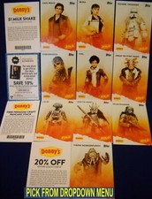 2018 Topps DENNY’S SOLO: a Star Wars Story Base & Coupon trading cards U-Pick-1