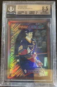 1995-96 Topps Finest #5 Wayne Gretzky Refractor BGS 8.5 NM-MT+