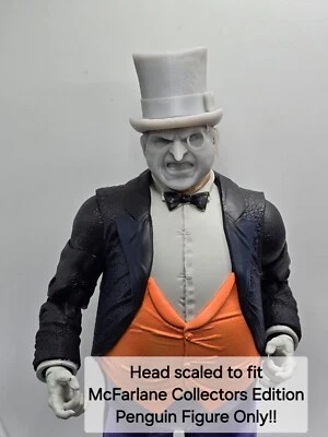 3d 打印 PENGUIN HEAD 1: 10 7 英寸 适合 McFarlane DC Multiverse 收藏版 — 第 1/2 张图片