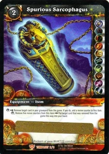 WOW Spurious Sarcophagus LOOT CARD UNSCRATCHED NEW - WORLD OF WARCRAFT - Picture 1 of 1