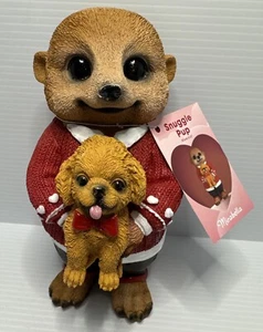 Valentine’s Day Snuggle Pup Meerkat | 22cm | Garden Decor | Statue | New - Picture 1 of 17