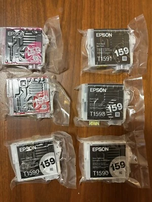 Genuine Epson T159 Ink Cartridges R2000 (Set of 6) Magenta, Red, Black - Image 1 of 4