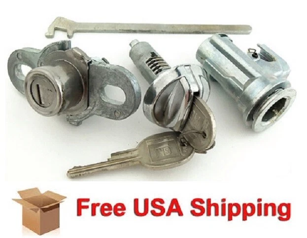 Juego de bloqueo de compartimento para maletero y guantera Pontiac Firebird 1972-1973 - llaves GM Foto 1 de 1