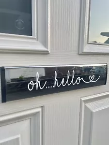 Letter Box Vinyl Decal Sticker Oh Hello Thank You Welcome Junk Mail Beware Dog - Picture 1 of 12