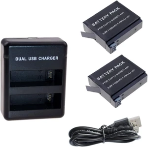Set Di 2 Batterie E Caricabatterie Daul per Gopro HERO4 Black/Gopro HERO4 Silver - Foto 1 di 12
