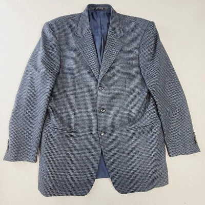 Blazer Pal Zileri 42R Gris Azul Lana Cachemira Micro Pata de Gallo Italia Abrigo Deportivo Foto 1 de 4