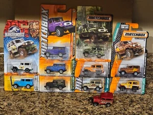 Matchbox Lot of 11 1968 Toyota Land Cruiser FJ40 '68 Bear Jurassic Camouflage - Picture 1 of 5