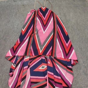 Venus Dress Womens Medium Pink Blue High Low Mini Fishtail Sleeveless Ladies - Picture 1 of 10