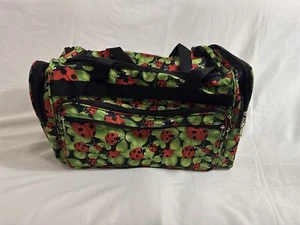Ladybug and Leaves All Over Print Duffle Bag Overnight Weekend Carry on Bag - Picture 1 of 7