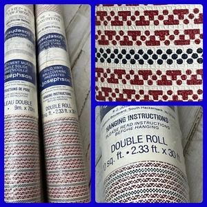 Vintage Wall Paper Josephson 70 Sq Foot 2 Rolls Vinyl Wallcovering - Picture 1 of 12