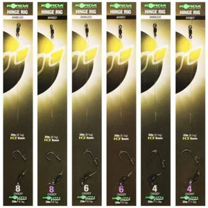 4 x Korda Hinge Stiff Carp Rigs Ready Tied hair rigs - PLUS 100 HAIR STOP FOC - - Picture 1 of 2