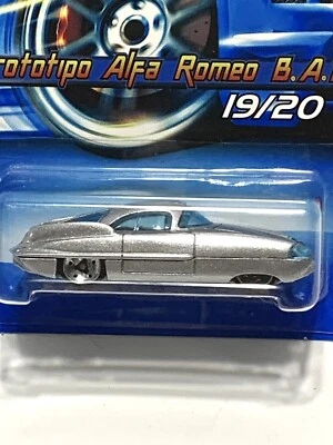 2005 Hot Wheels First Editions #19 Prototipo Alfa Romeo B.A.T. Silver Realistix - Image 1 of 4
