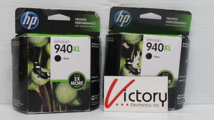 New 2 Pack HP OfficeJet 940XL Black high Capacity Cartridge Product C4906AN - Picture 1 of 3