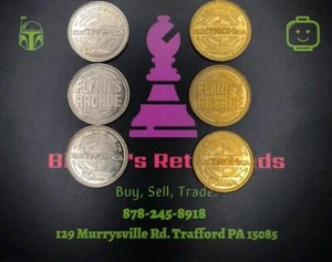 Tron Lightcycle Run Flynn's Arcade Tokens 6 Token Complete Set - Picture 1 of 3