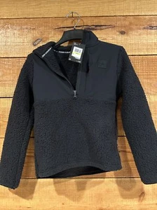 Under Armour Sherpa Fleece 3/3 Zip Black Boys Sz Youth-M New With Tag - Picture 1 of 19