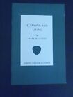 LEARNING AND LIVING by Mark H. Curtis 1964 Scripps College SIGNED NOTE