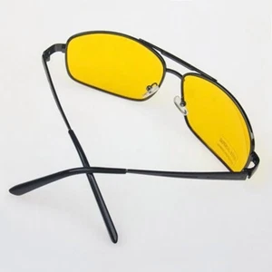 polarized driving sunglasses Night Vision UV400 Anti-Glare Riding Metal Frame - Picture 1 of 12