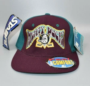 Anaheim Mighty Ducks Vintage Starter Vintage Groovy Flex Fitted Cap Hat - NWT - Picture 1 of 5