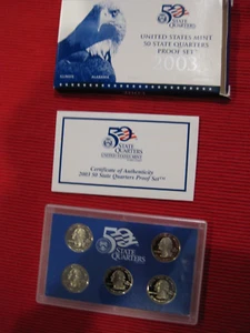2003 S US Mint 50 State Quarters Proof Set with COA & Original Box - Picture 1 of 4