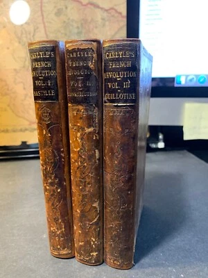 Thomas Carlyle   THE FRENCH REVOLUTION: A HISTORY 2nd Edition 1842 VOL. 1-3 RARE - Image 1 of 4
