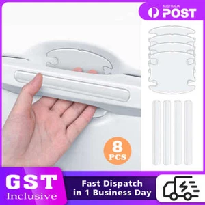 8Pcs Transparent Car Door Handle Protector Films Clear Cover Guard Anti-Scratch - Picture 1 of 12