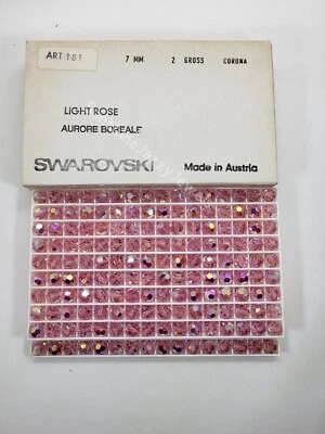 Factory Pack Swarovski Crystal Light Rose AB 7mm Faceted Round 5000 Beads; 288pc - Image 1 of 3
