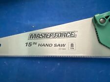 Masterforce 15" Resin Handle Hand Saw Carpenter Hand Saw, 8 TPI. sp.nbx( po-25 )