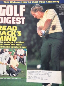 Golf Digest Magazine Jack Nicklaus & Son Jackie April 1987 120618nonrh - Imagen 1 de 1