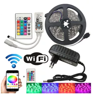 16.4ft 150LED Alexa Smart Home WIFI Wireless RGB Waterproof Strip Neon Light Kit - Picture 1 of 5