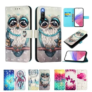 Muster Handy Tasche Bildschirm Schutz Motiv Hülle Magnet für Samsung Wallet Case - Picture 1 of 17